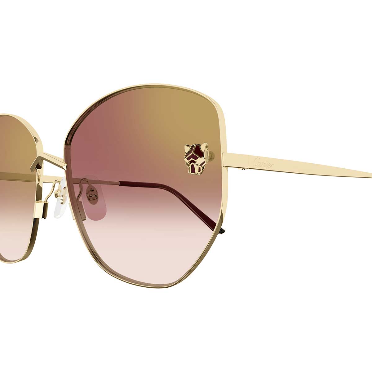 Cartier Occhiali da Sole CT0400S 003 Oro/Rosso Donna 3