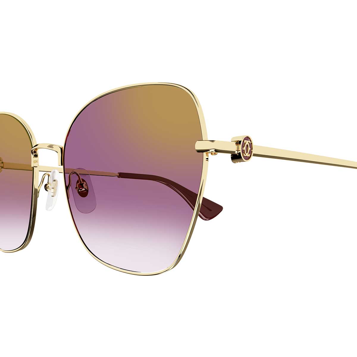 Cartier Occhiali da Sole CT0402S 003 Oro/Rosso Donna