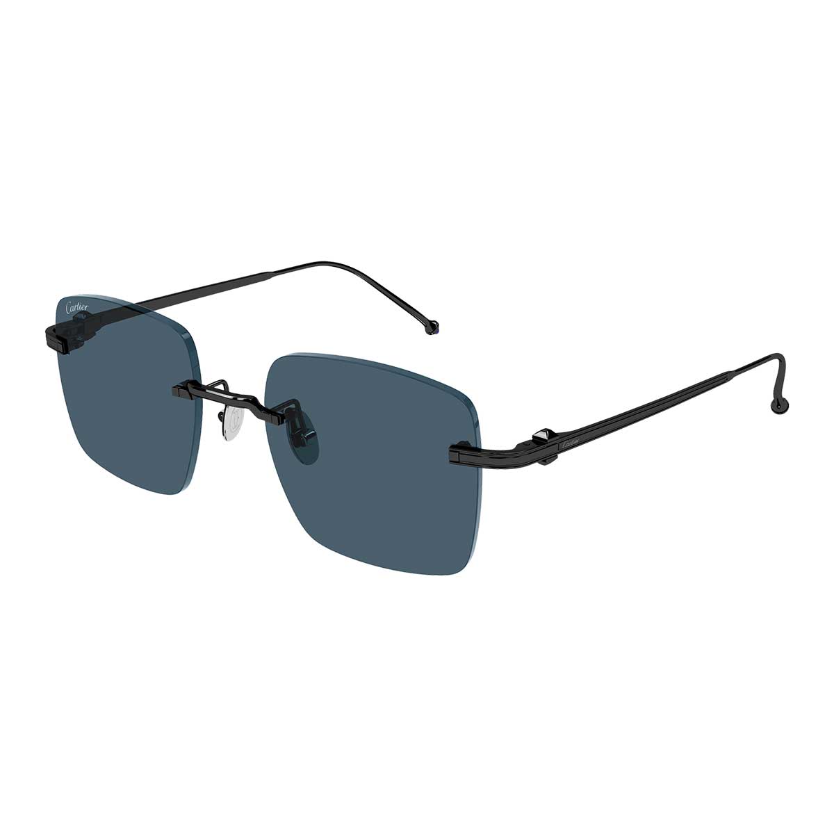 Cartier Occhiali da Sole CT0403S 004 Nero/Blu Uomo