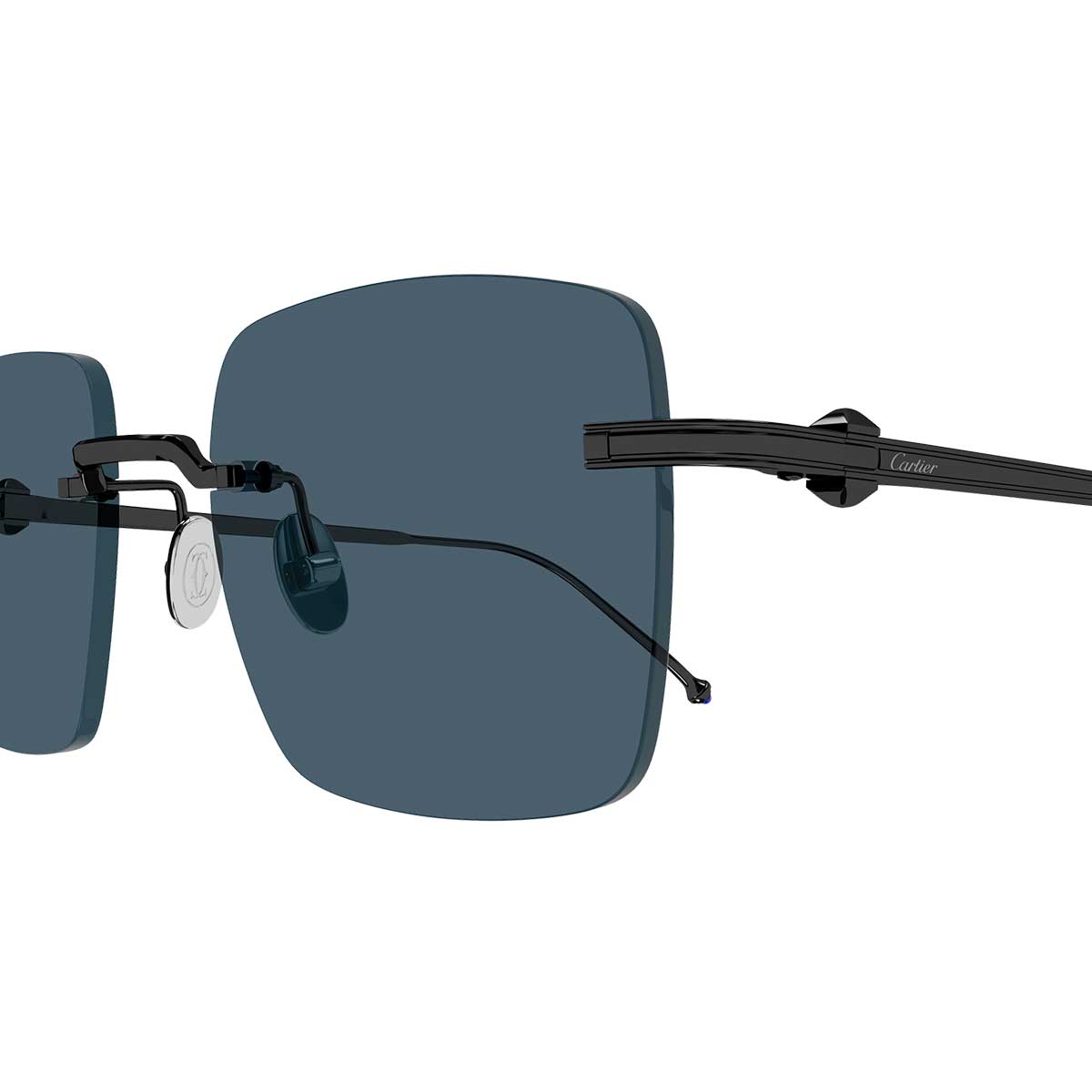 Cartier Occhiali da Sole CT0403S 004 Nero/Blu Uomo
