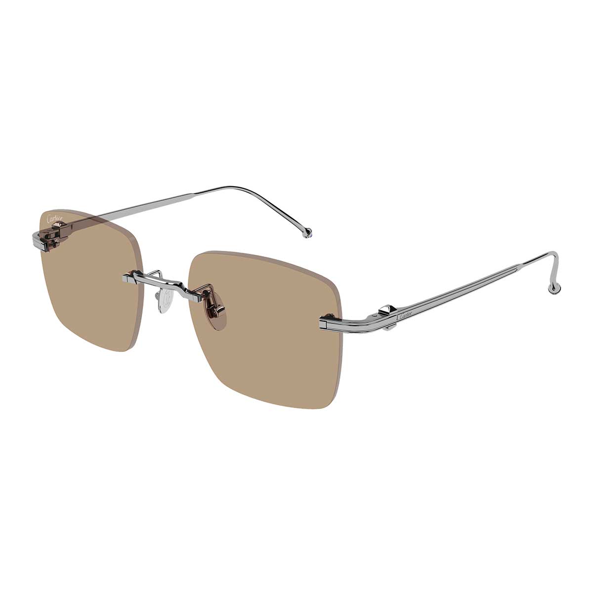 Cartier Occhiali da Sole CT0403S 005 Rutenio/Marrone Uomo