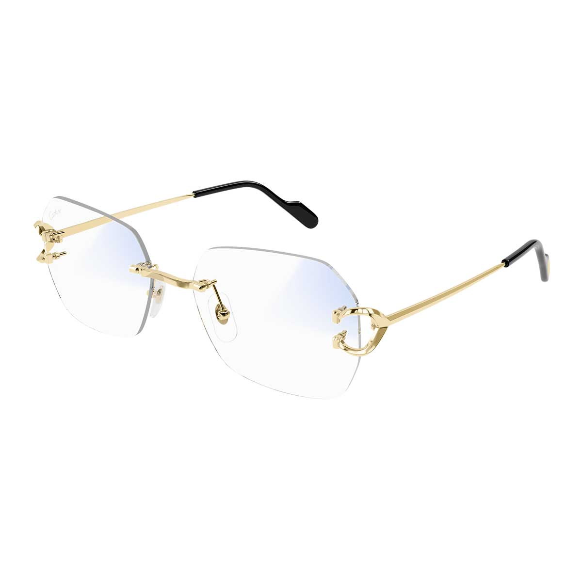 Cartier Occhiali da Sole CT0416S 001 Oro/Trasparente Unisex Fotocromatici