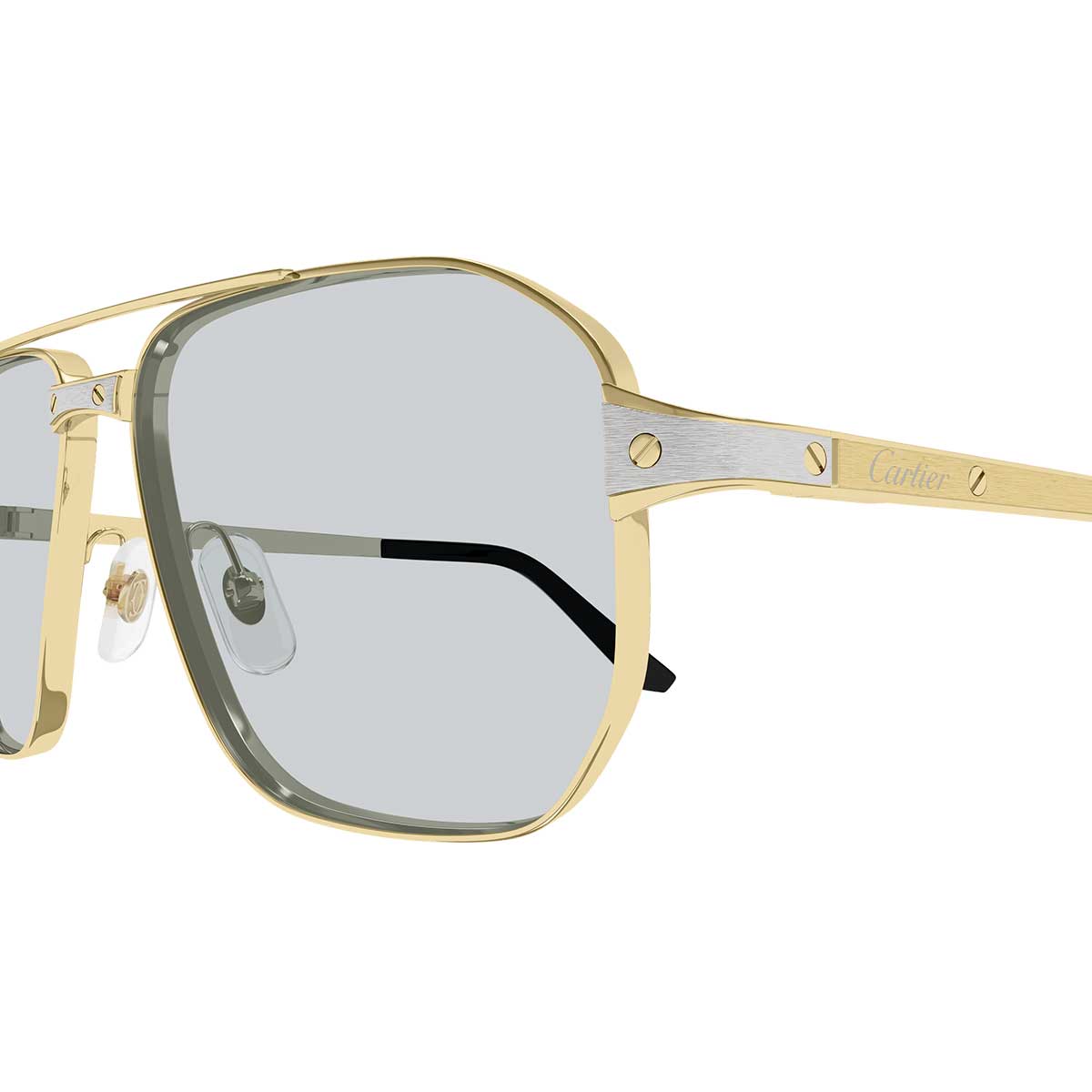 Cartier Occhiali da Sole CT0424S 006 Oro/Azzurro Uomo Fotocromatici