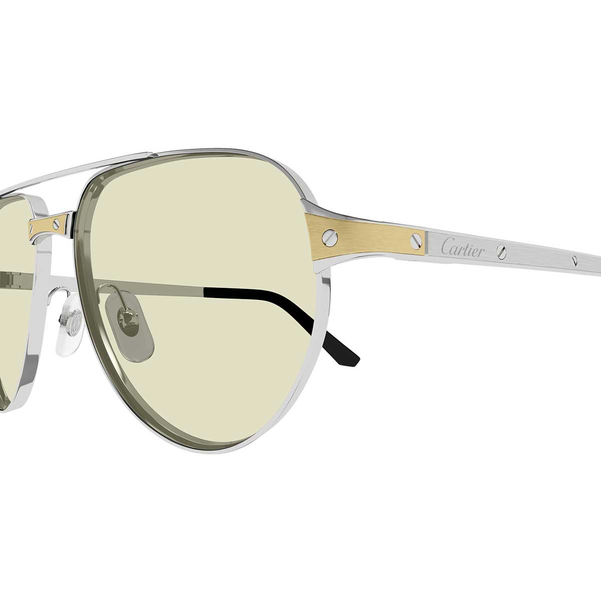 Cartier Occhiali da Sole CT0425S 005 Argento/Giallo Uomo Fotocromatici 5