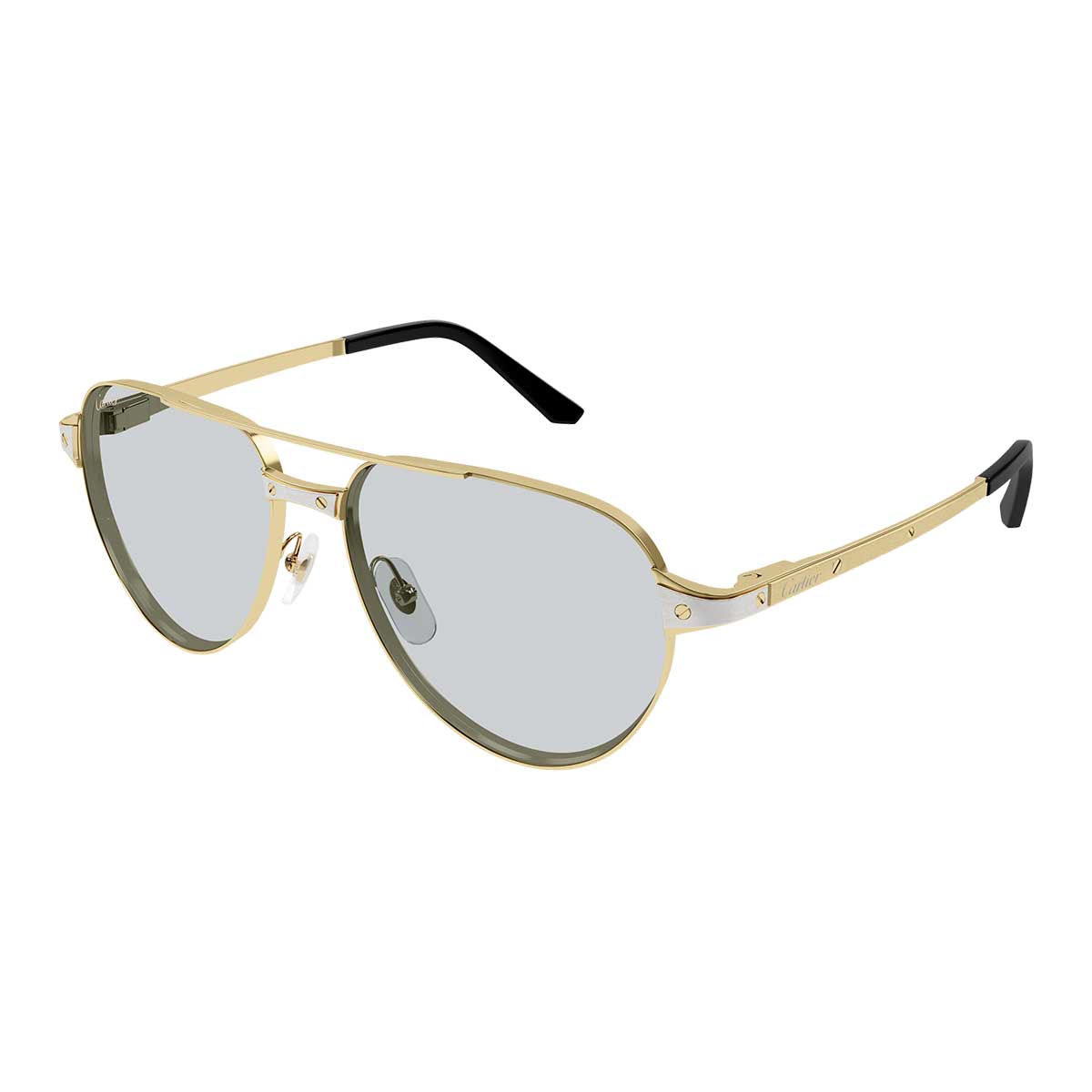 Cartier Occhiali da Sole CT0425S 006 Oro/Azzurro Uomo Fotocromatici 2