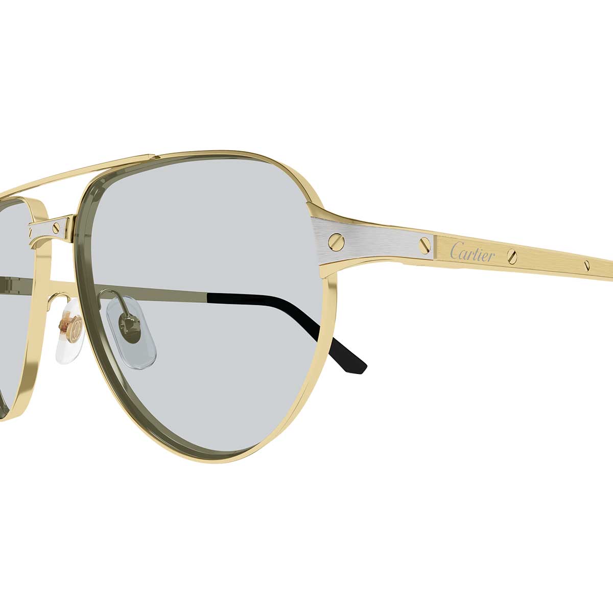 Cartier Occhiali da Sole CT0425S 006 Oro/Azzurro Uomo Fotocromatici 5