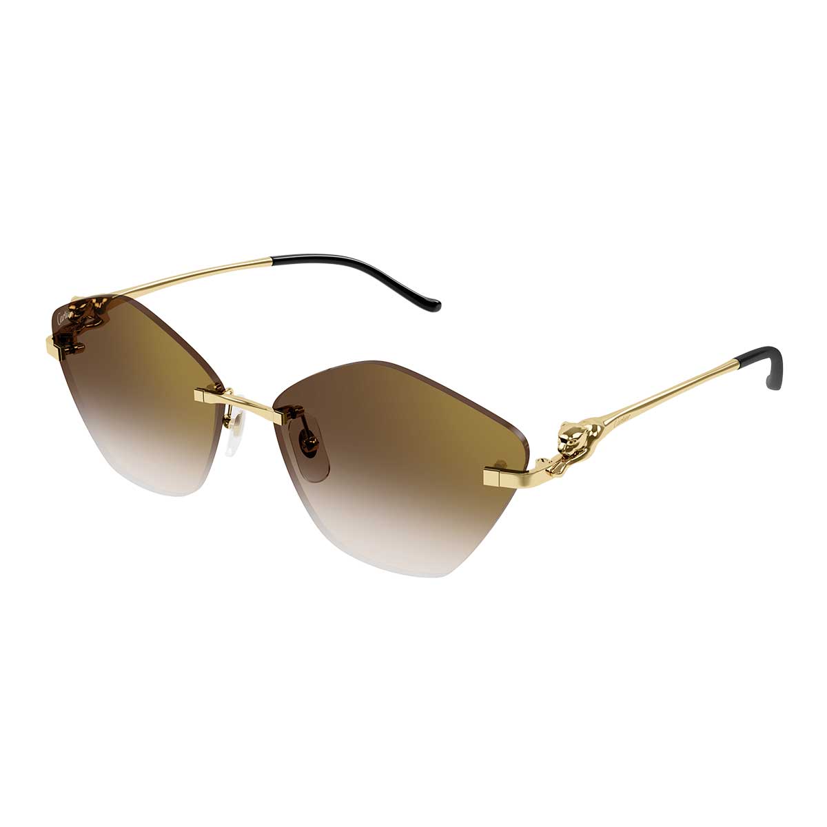 Cartier Occhiali da Sole CT0429S 002 Oro/Marrone Donna 2