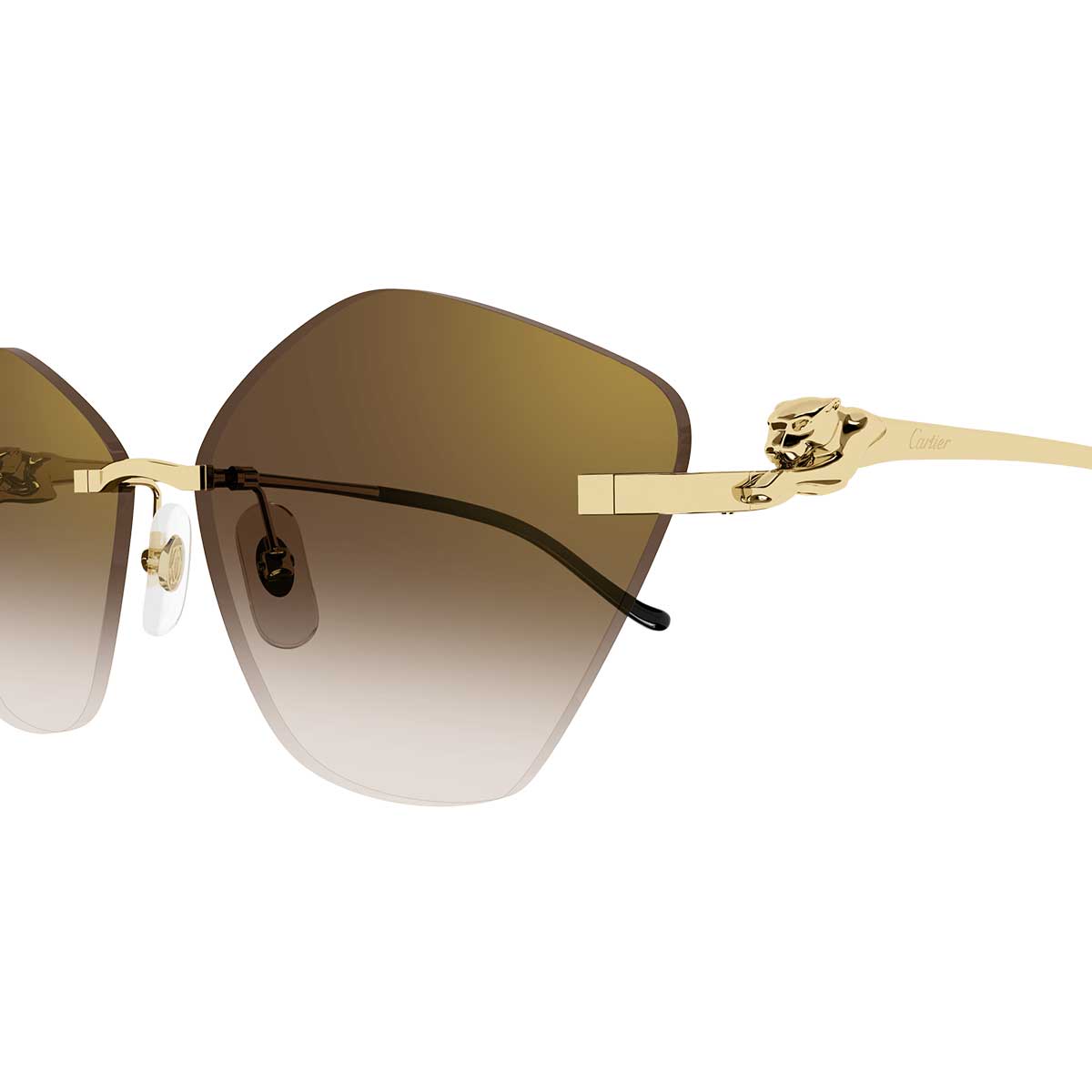 Cartier Occhiali da Sole CT0429S 002 Oro/Marrone Donna 3