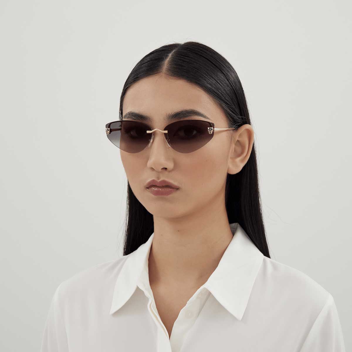 Cartier Occhiali da Sole CT0431S 001 Oro/Grigio Donna 4