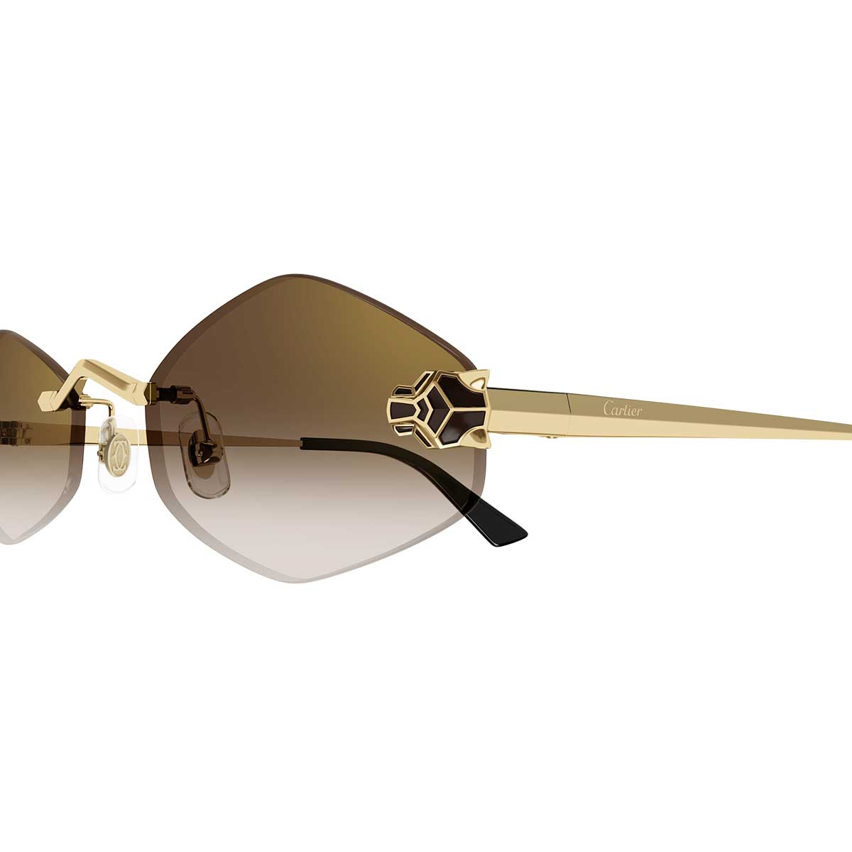 Cartier Occhiali da Sole CT0433S 002 Oro/Marrone Donna 3
