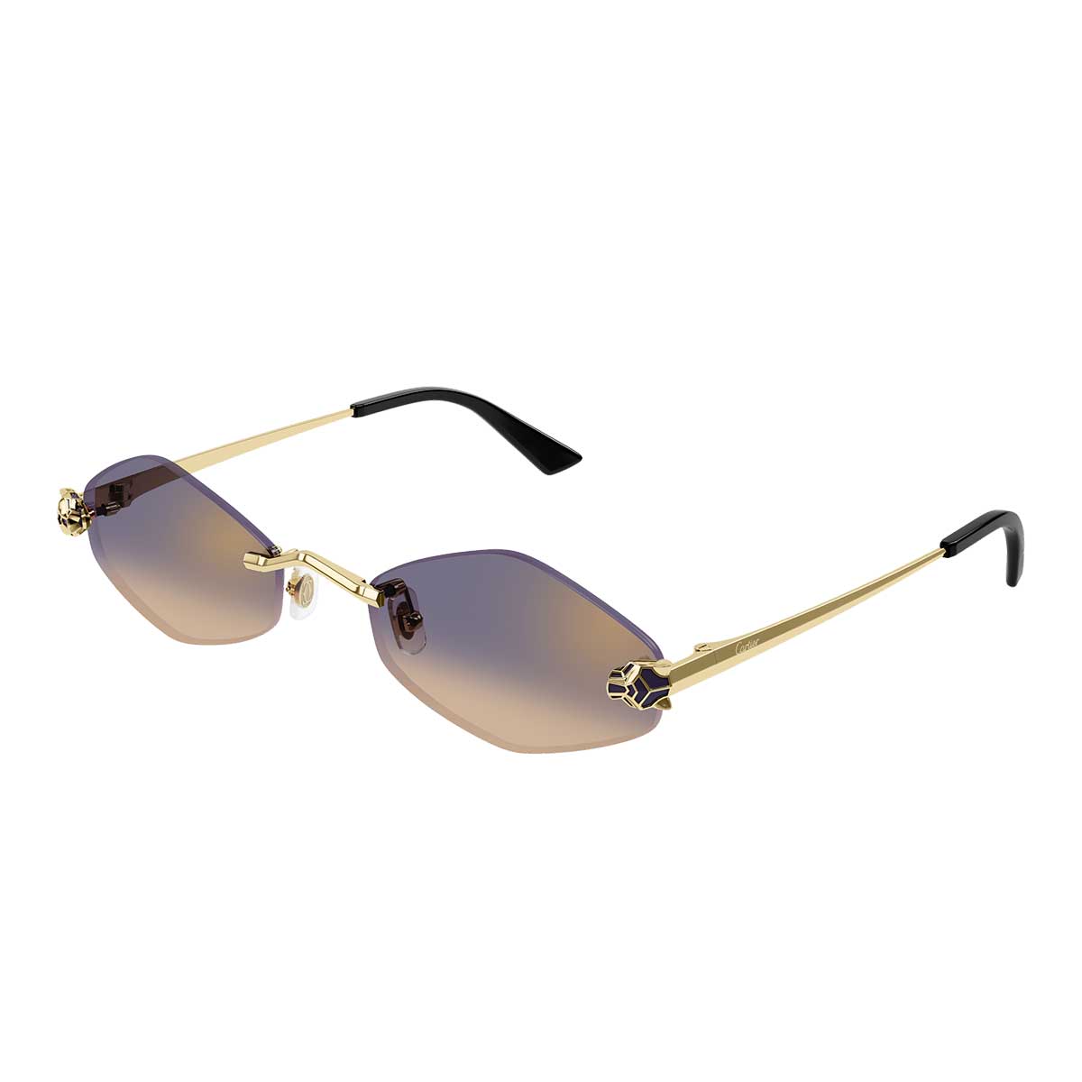 Cartier Occhiali da Sole CT0433S 005 Oro/Viola Donna 2