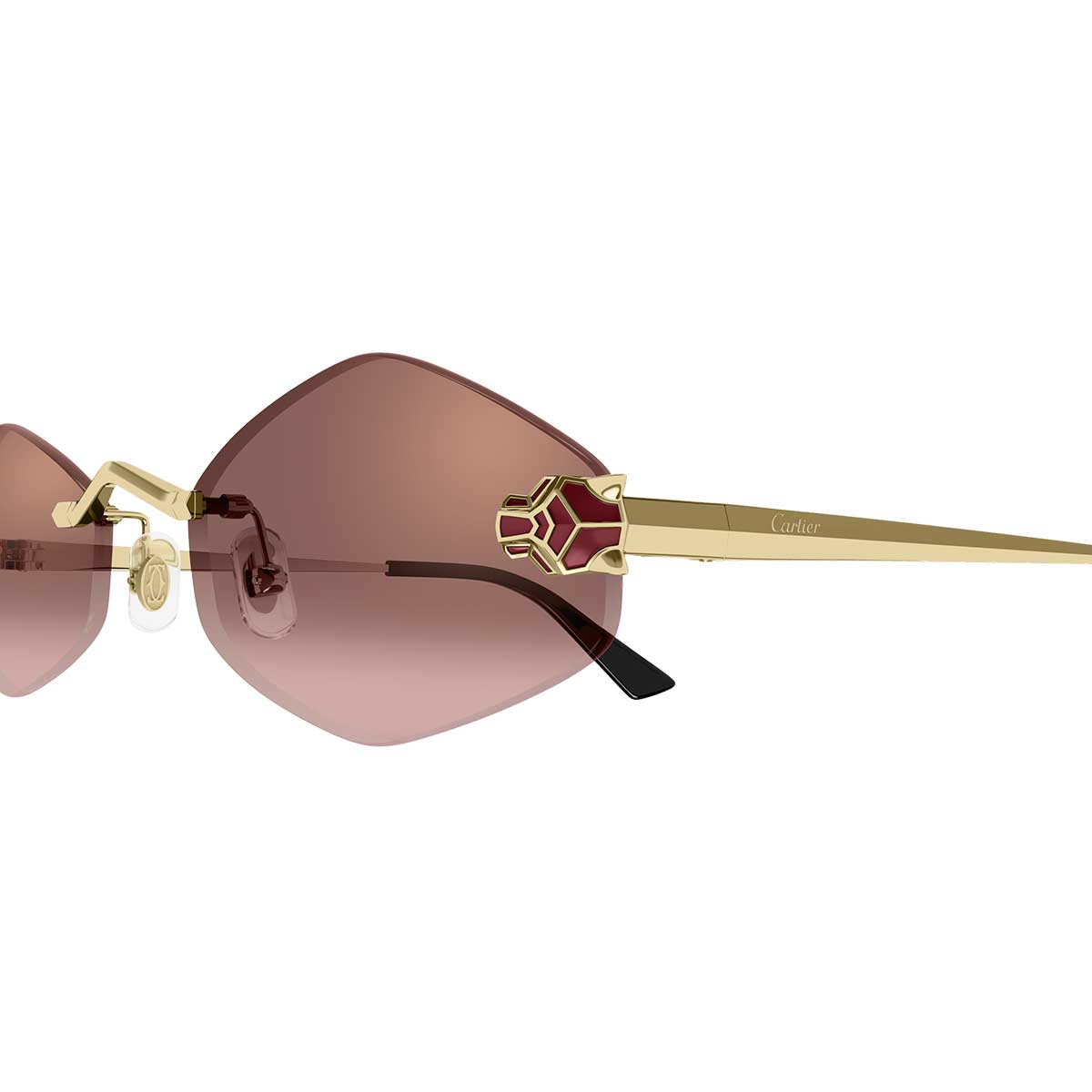 Cartier Occhiali da Sole CT0433S 006 Oro/Rosso Donna 3