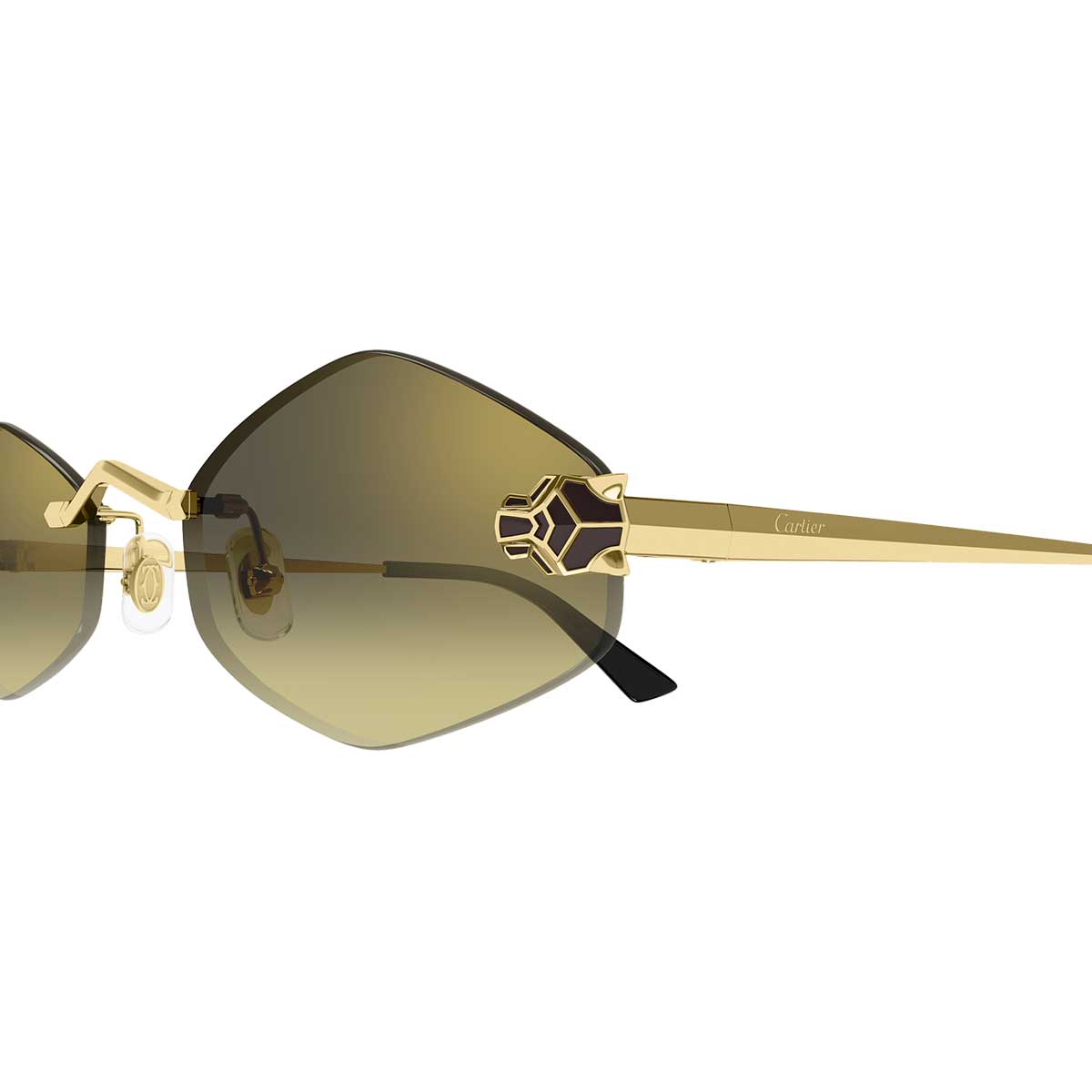 Cartier Occhiali da Sole CT0433S 008 Oro/Marrone Donna 3