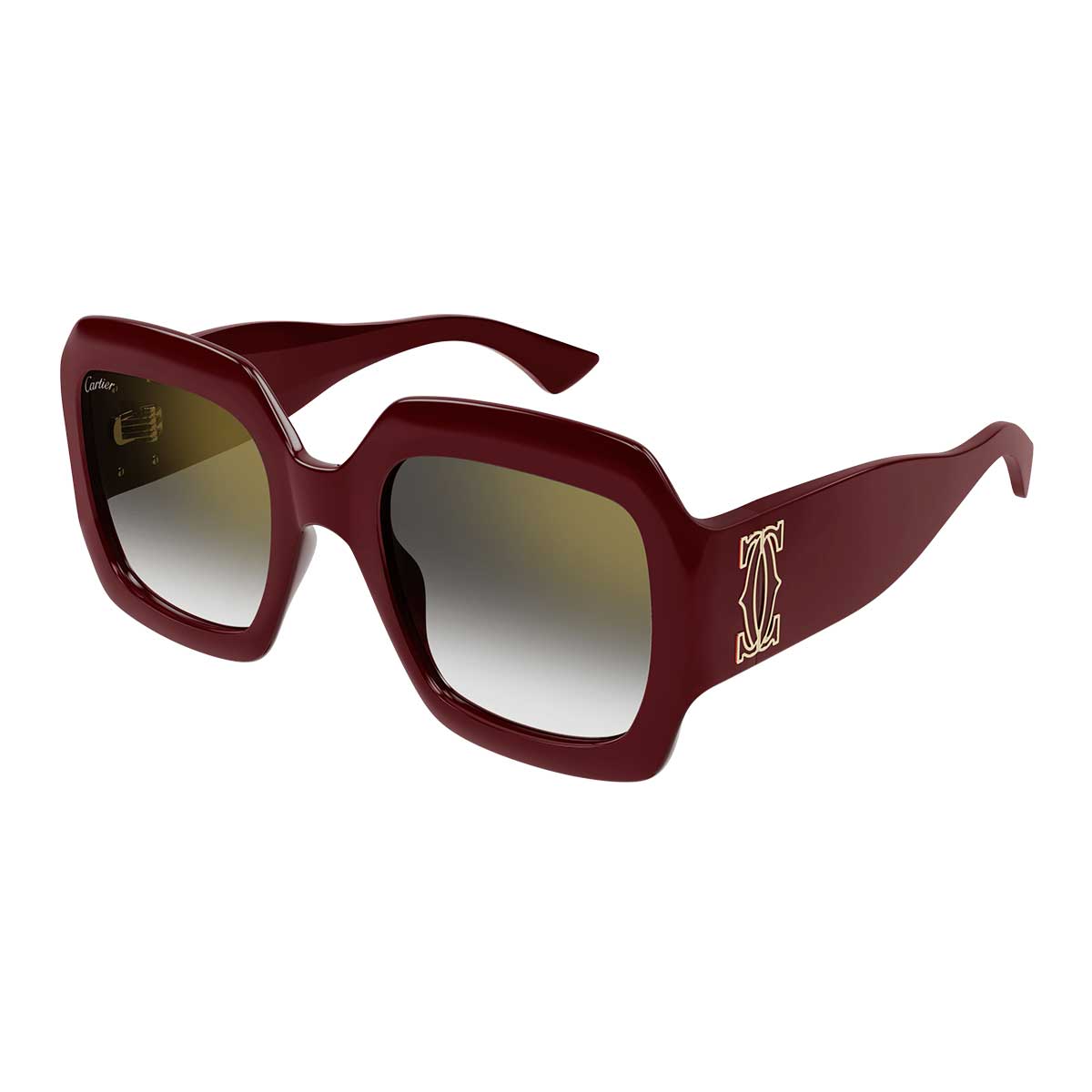 Cartier Occhiali da Sole CT0434S 004 Burgundy/Grigio Donna 2