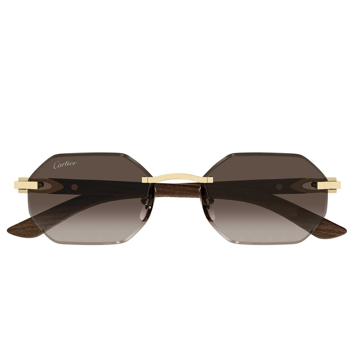 Cartier Occhiali da Sole CT0439S 006 OroGiallo/Marrone Uomo