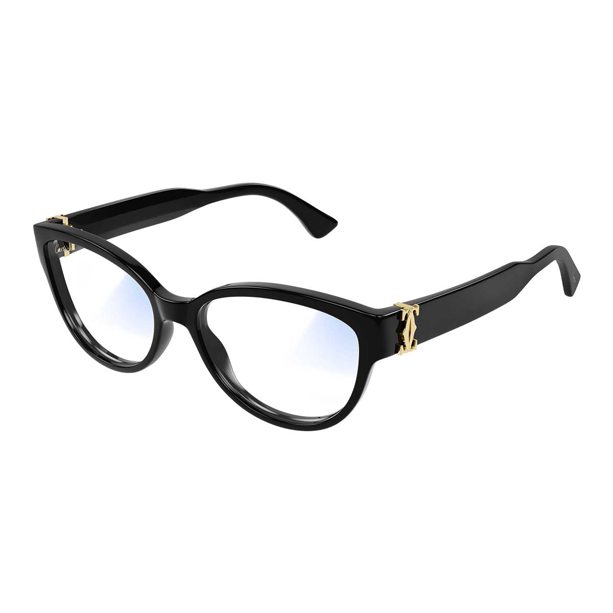 Cartier Occhiali da Sole CT0450S 001 Nero/Trasparente Donna Fotocromatici 2