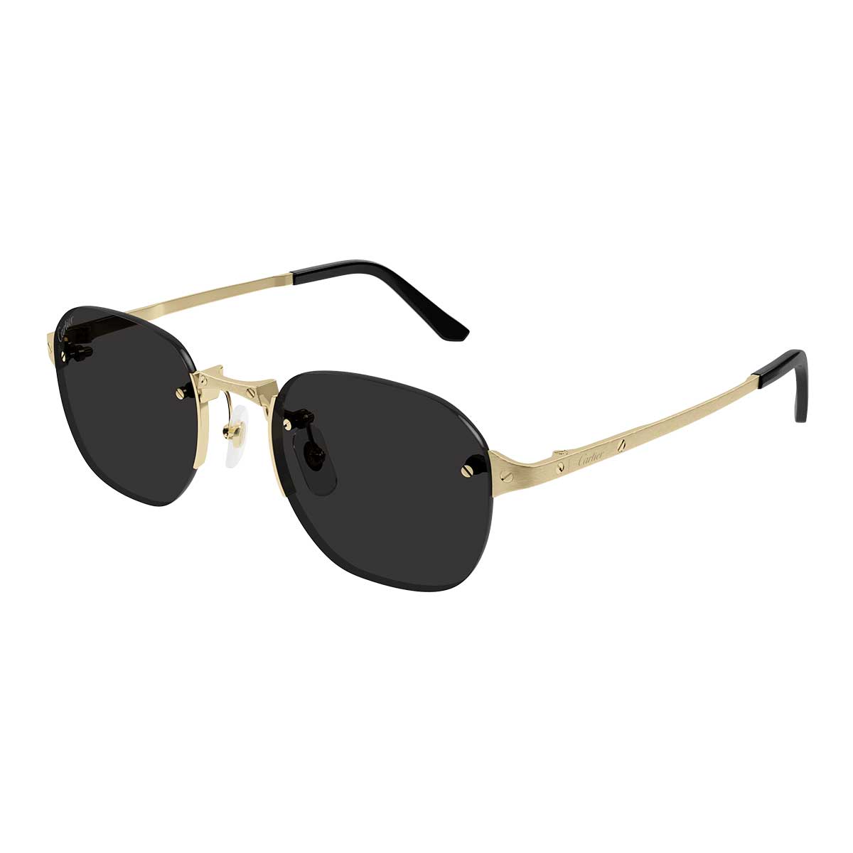 Cartier Occhiali da Sole CT0459S 001 Oro/Grigio Uomo 2