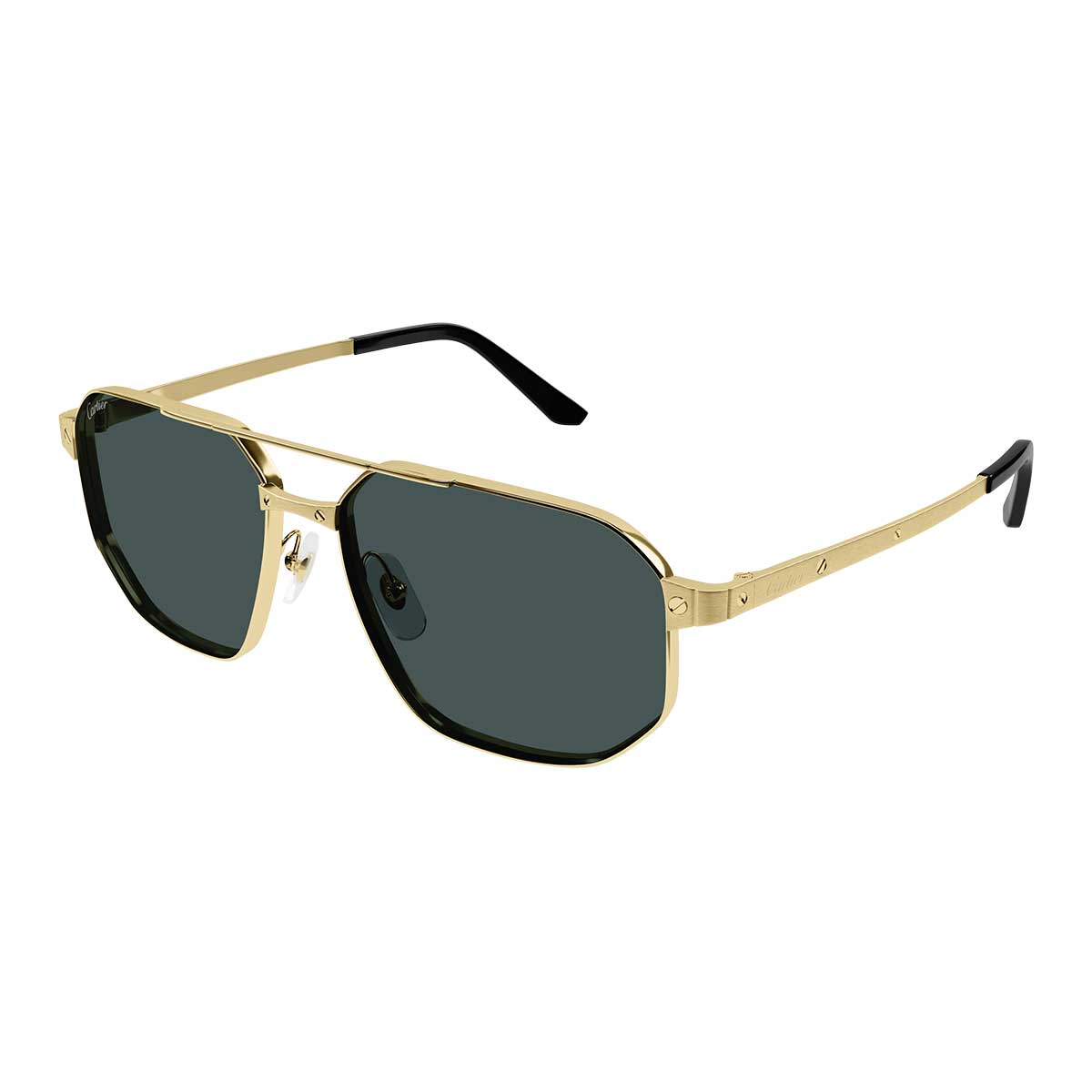 Cartier Occhiali da Sole CT0462S 003 Oro/Verde Uomo Polarizzati 2