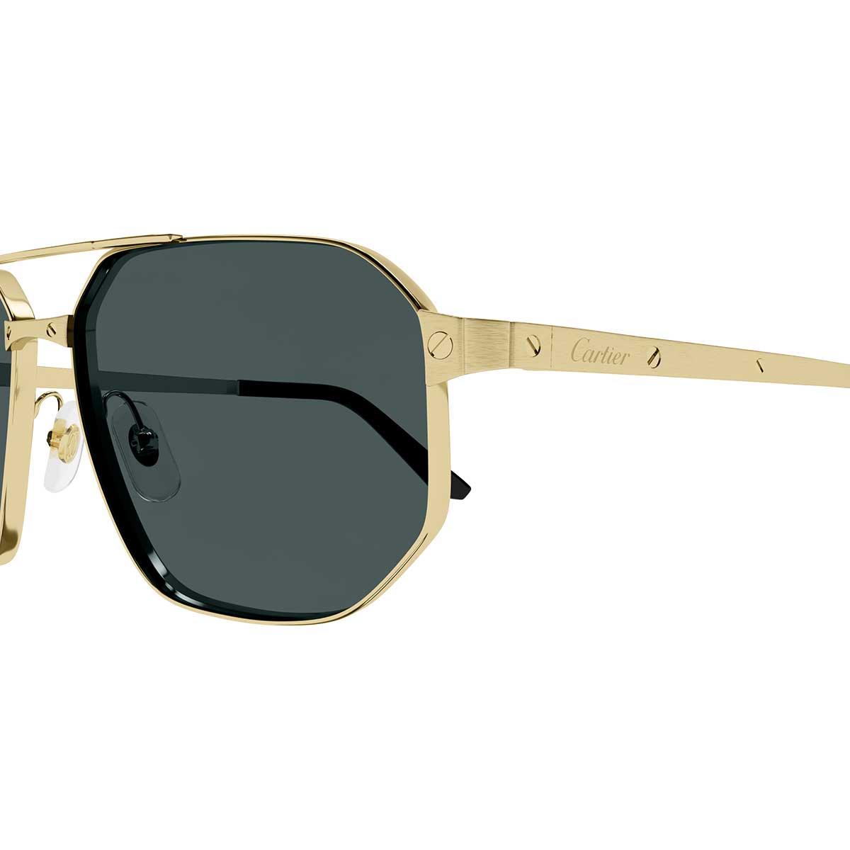 Cartier Occhiali da Sole CT0462S 003 Oro/Verde Uomo Polarizzati 3