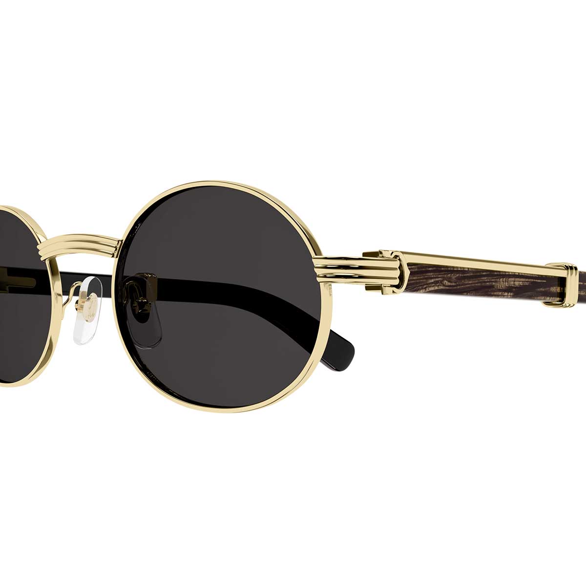 Cartier Occhiali da Sole CT0464S 001 OroNero/Grigio Uomo
