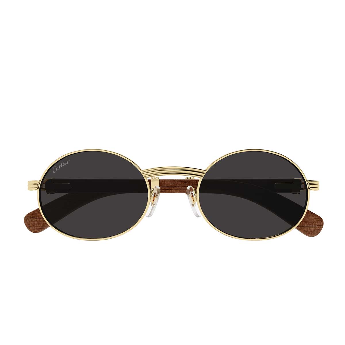 Cartier Occhiali da Sole CT0464S 006 OroMarrone/Grigio Uomo