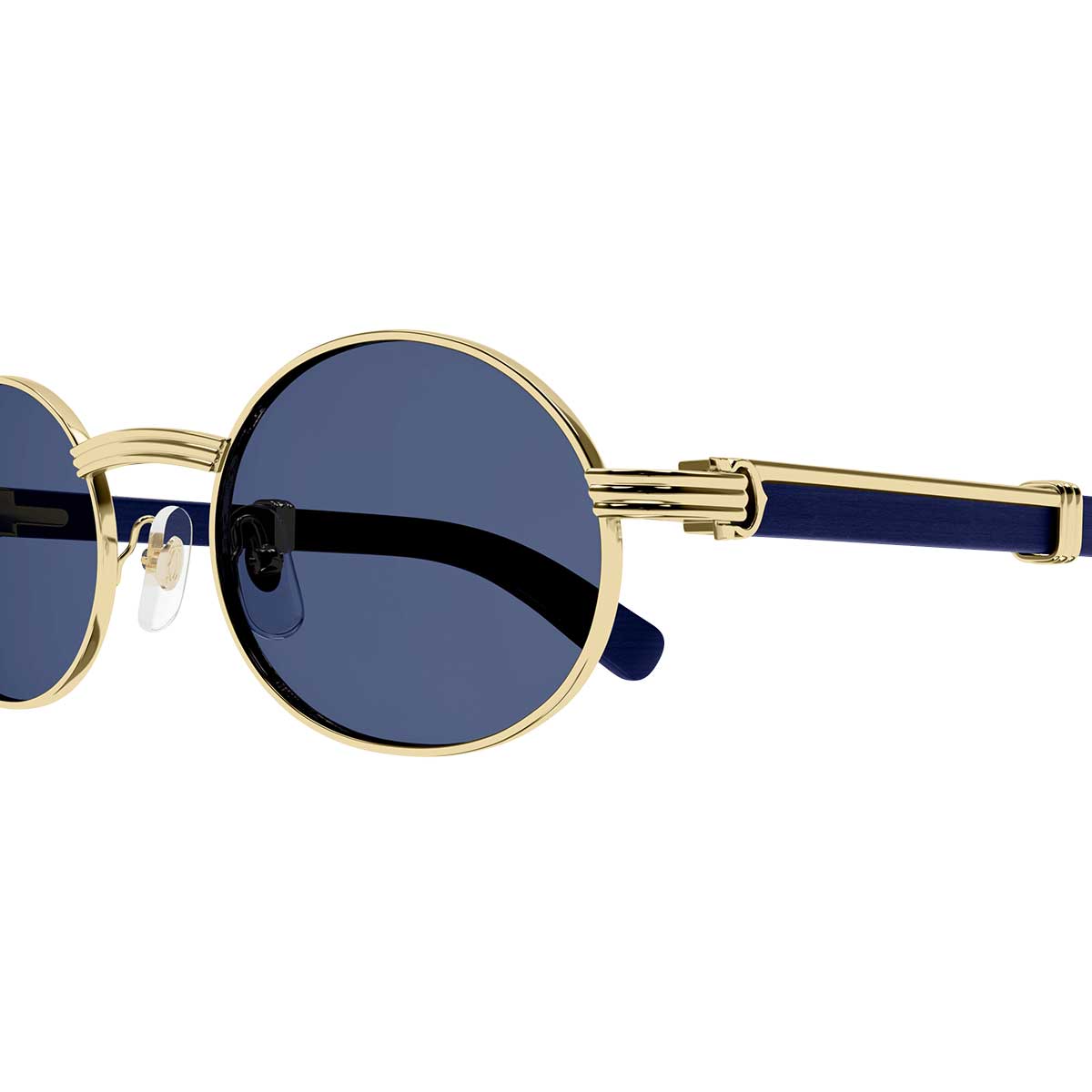 Cartier Occhiali da Sole CT0464S 008 OroBlu/Blu Uomo