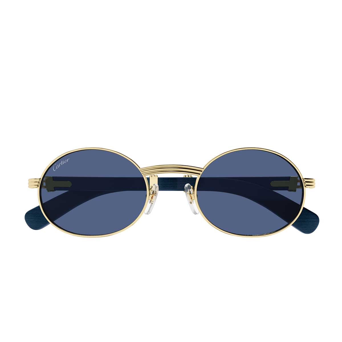 Cartier Occhiali da Sole CT0464S 008 OroBlu/Blu Uomo