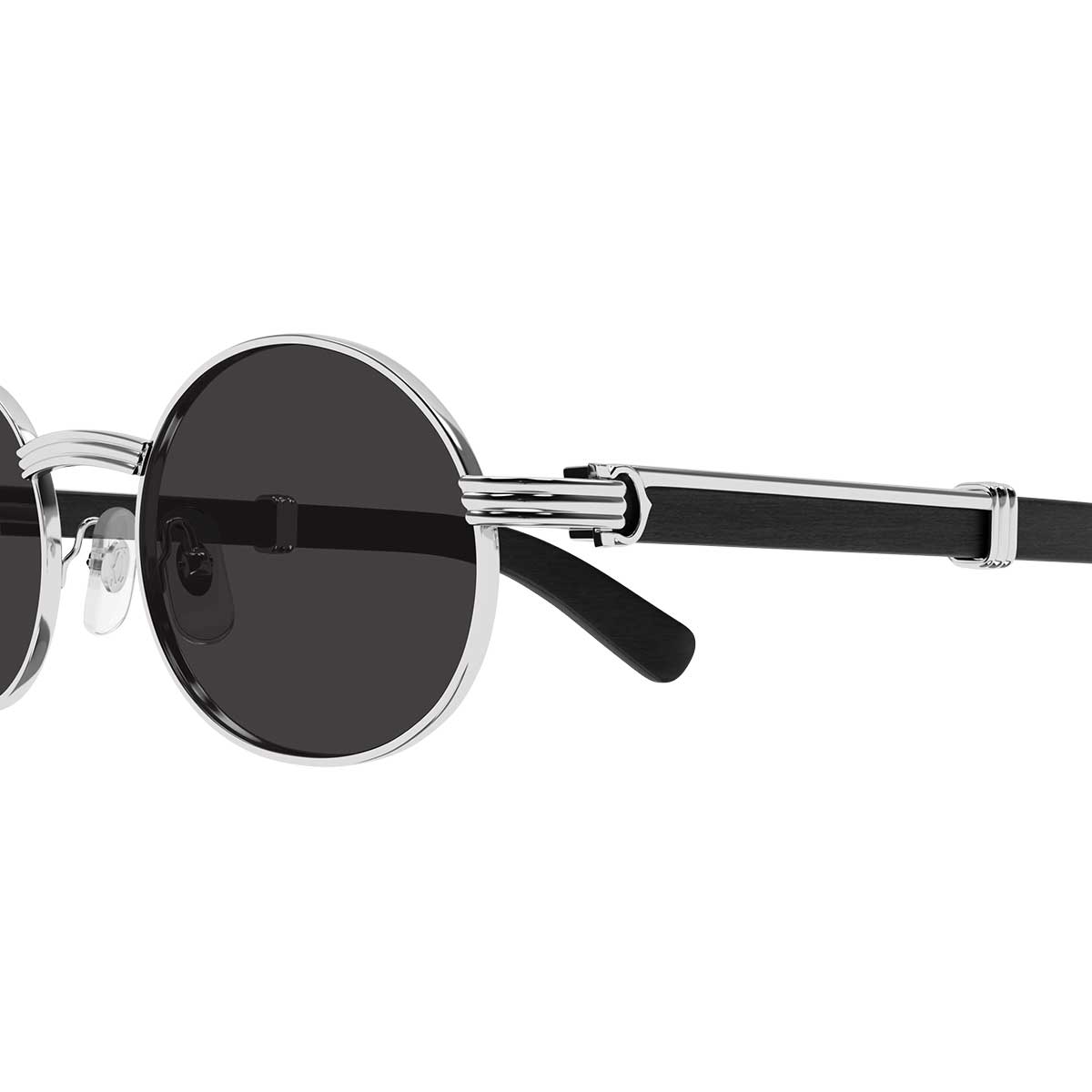 Cartier Occhiali da Sole CT0464S 012 ArgentoNero/Grigio Uomo