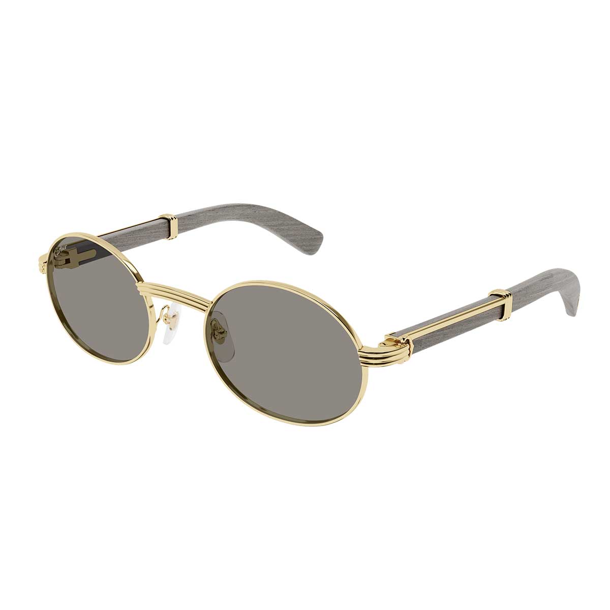 Cartier Occhiali da Sole CT0464S 019 OroGrigio/Grigio Uomo