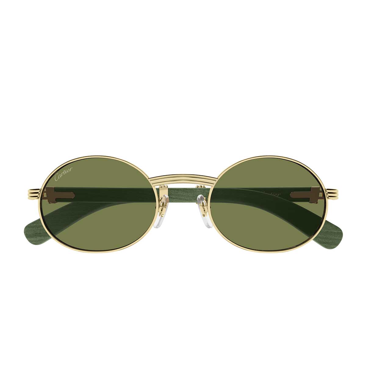 Cartier Occhiali da Sole CT0464S 020 OroVerde/Verde Uomo