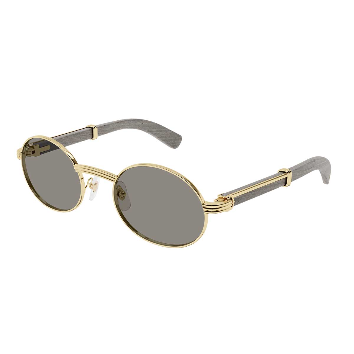 Cartier Occhiali da Sole CT0464S 021 OroGrigio/Grigio Uomo