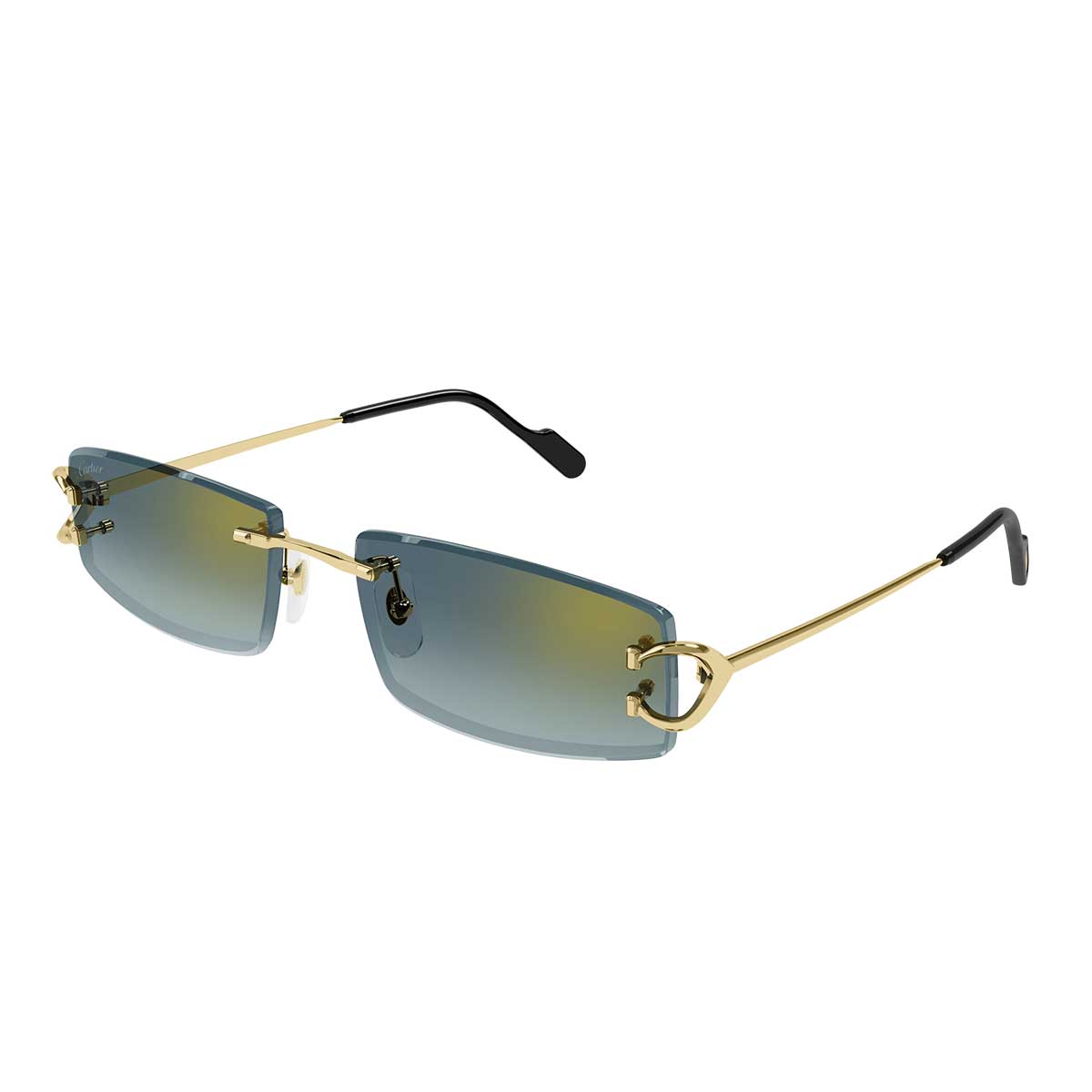 Cartier Occhiali da Sole CT0465S 003 Oro/Verde Uomo 2