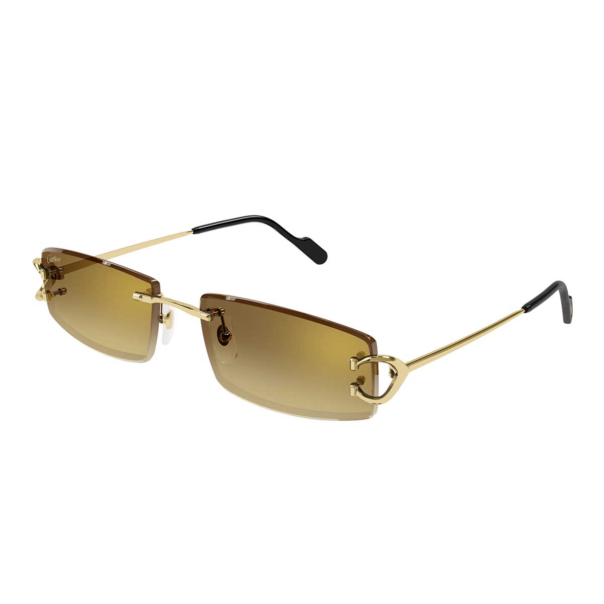 Cartier Occhiali da Sole CT0465S 004 Oro/Marrone Uomo 2