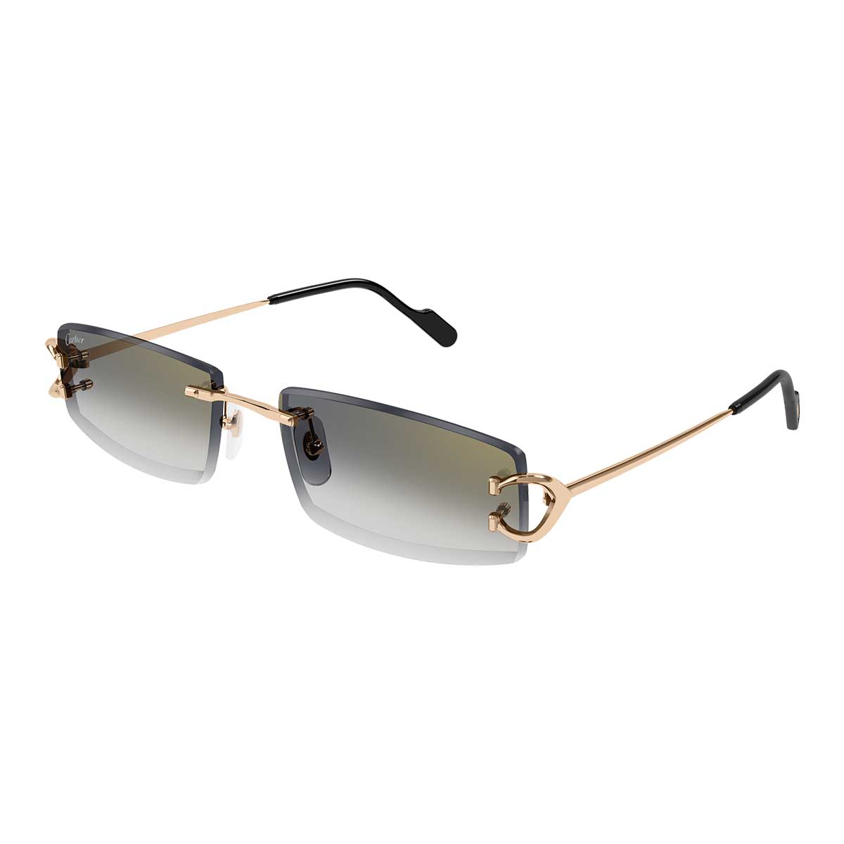 Cartier Occhiali da Sole CT0465S 009 Oro/Grigio Uomo 2