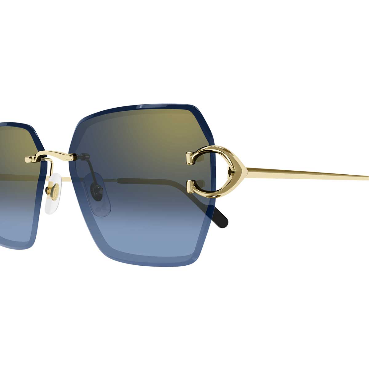 Cartier Occhiali da Sole CT0466S 002 Oro/Blu Donna 3