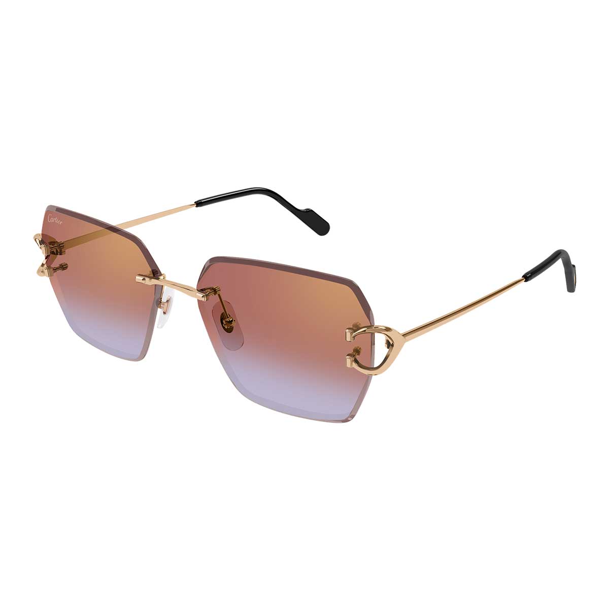 Cartier Occhiali da Sole CT0466S 005 Oro/Rosso Donna 2