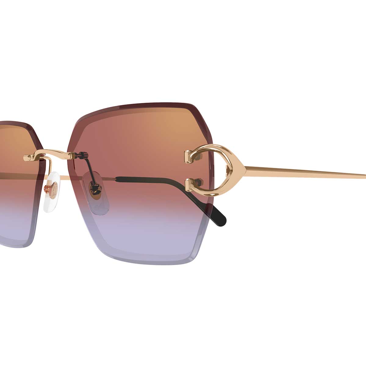 Cartier Occhiali da Sole CT0466S 005 Oro/Rosso Donna 3
