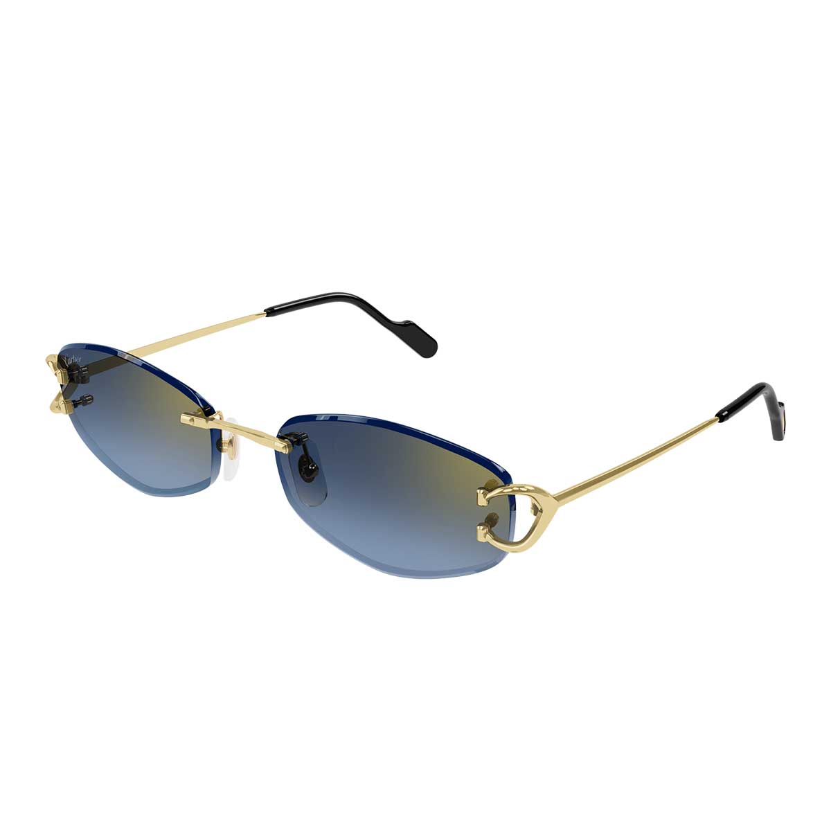 Cartier Occhiali da Sole CT0467S 002 Oro/Blu Donna 2