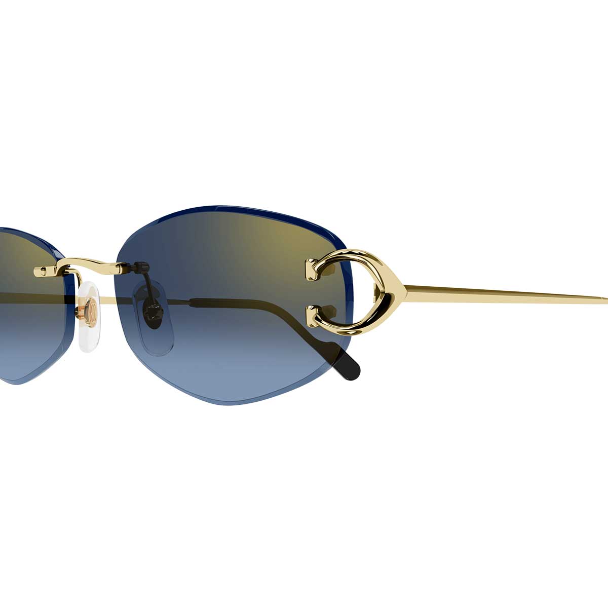Cartier Occhiali da Sole CT0467S 002 Oro/Blu Donna 3