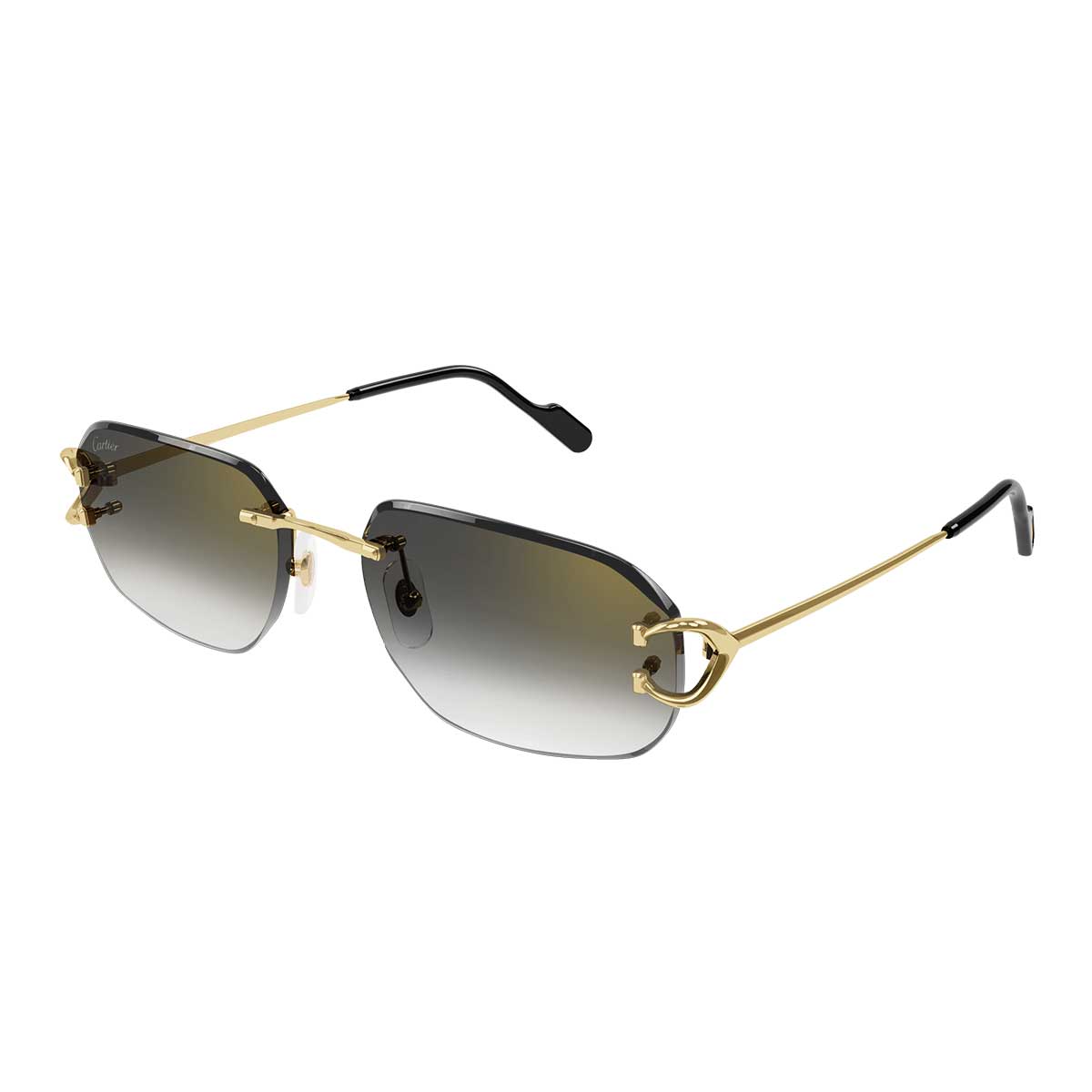 Cartier Occhiali da Sole CT0468S 001 Oro/Grigio Uomo 2