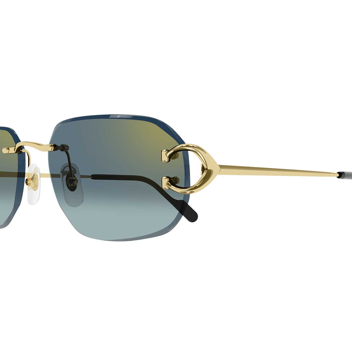 Cartier Occhiali da Sole CT0468S 003 Oro/Verde Uomo 3