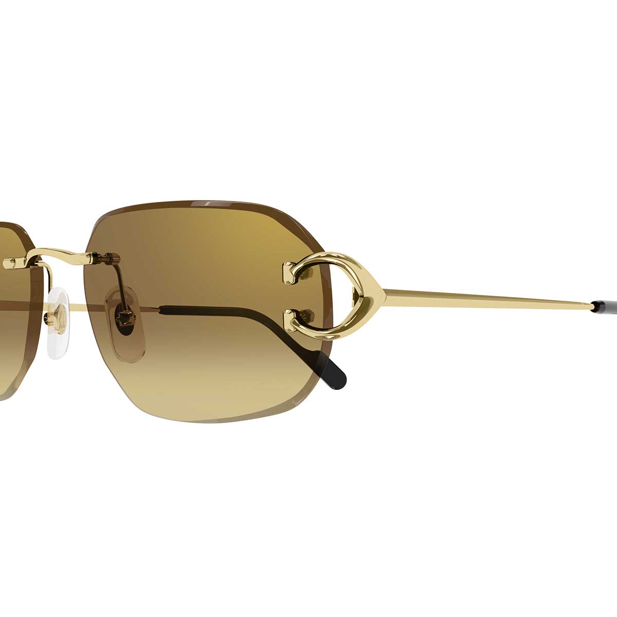 Cartier Occhiali da Sole CT0468S 004 Oro/Marrone Uomo 3