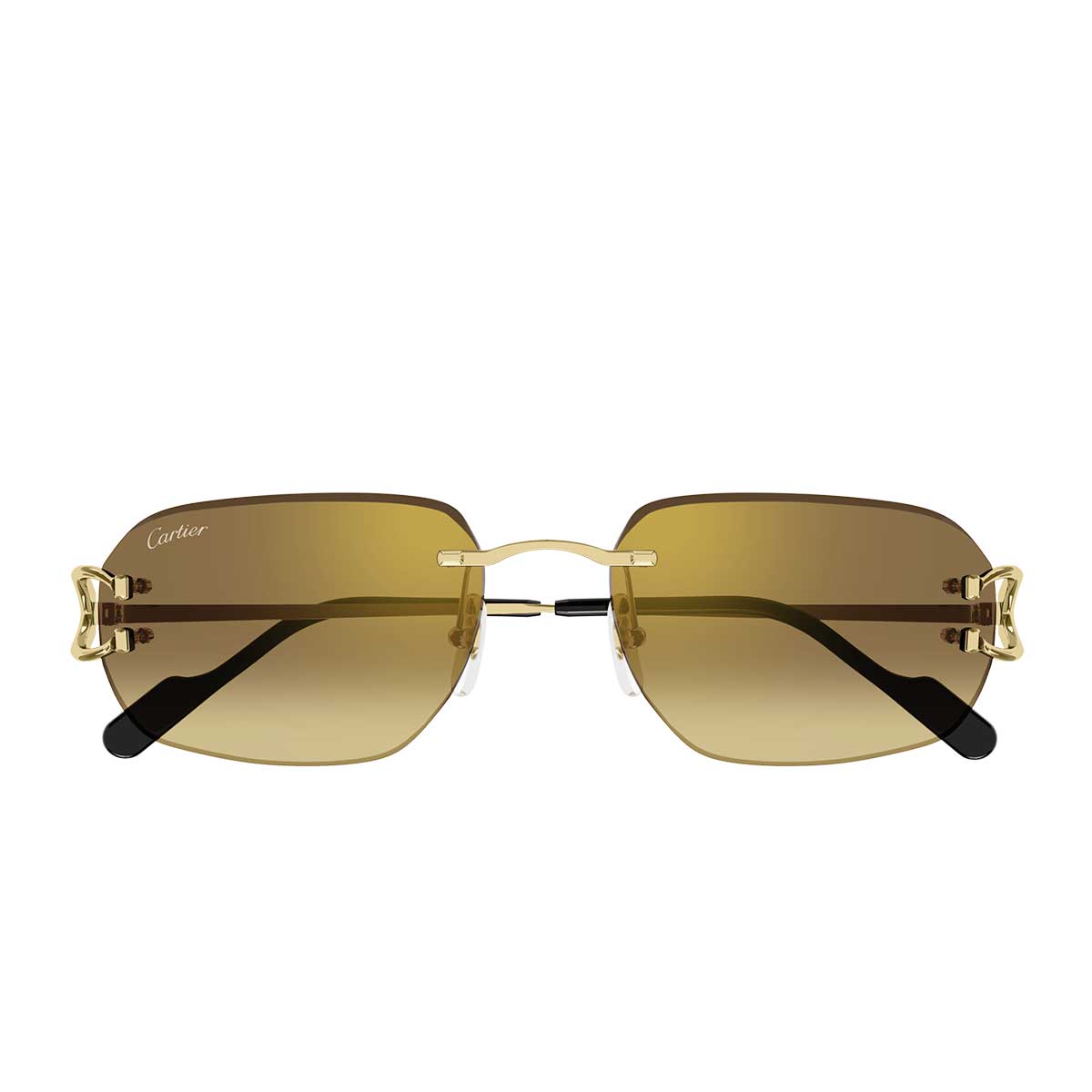 Cartier Occhiali da Sole CT0468S 004 Oro/Marrone Uomo