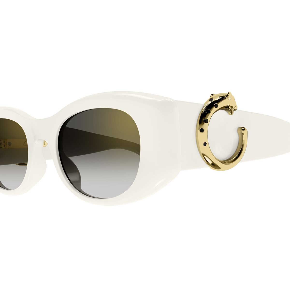 Cartier Occhiali da Sole CT0472S 004 Bianco/Grigio Donna 3