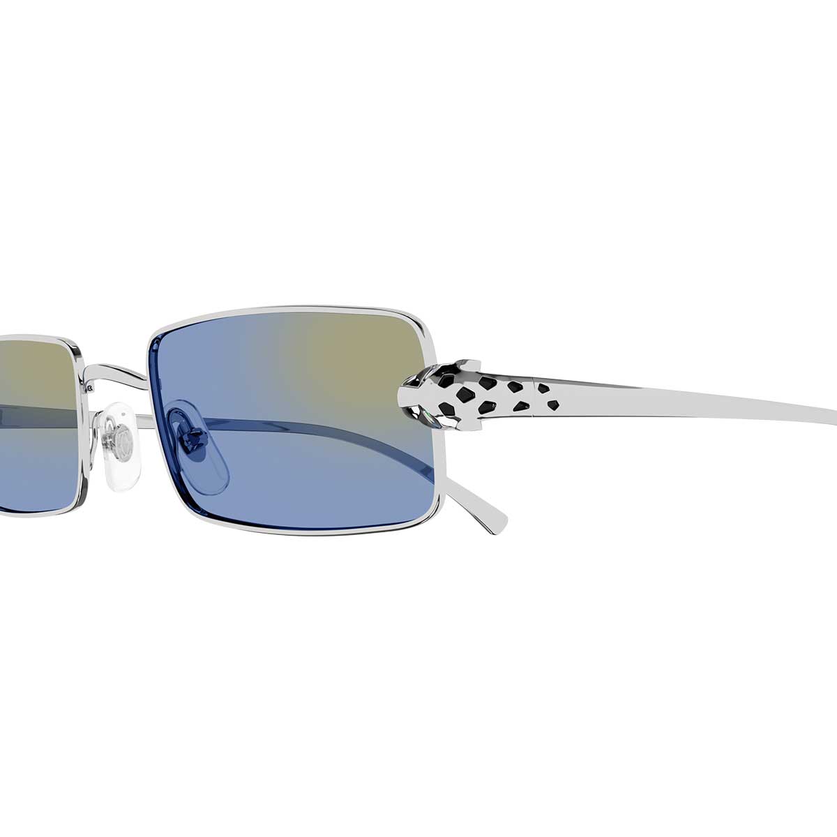 Cartier Occhiali da Sole CT0473S 004 Argento/Azzurro Unisex 3