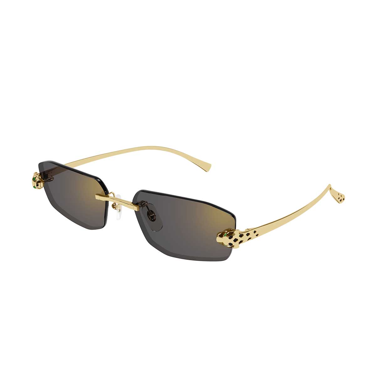Cartier Occhiali da Sole CT0474S 001 Oro/Grigio Unisex 2