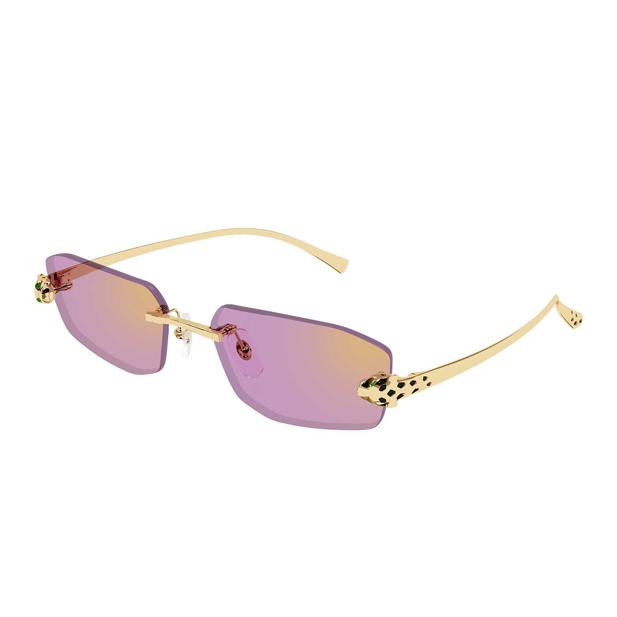 Cartier Occhiali da Sole CT0474S 006 Oro/Rosa Unisex 2