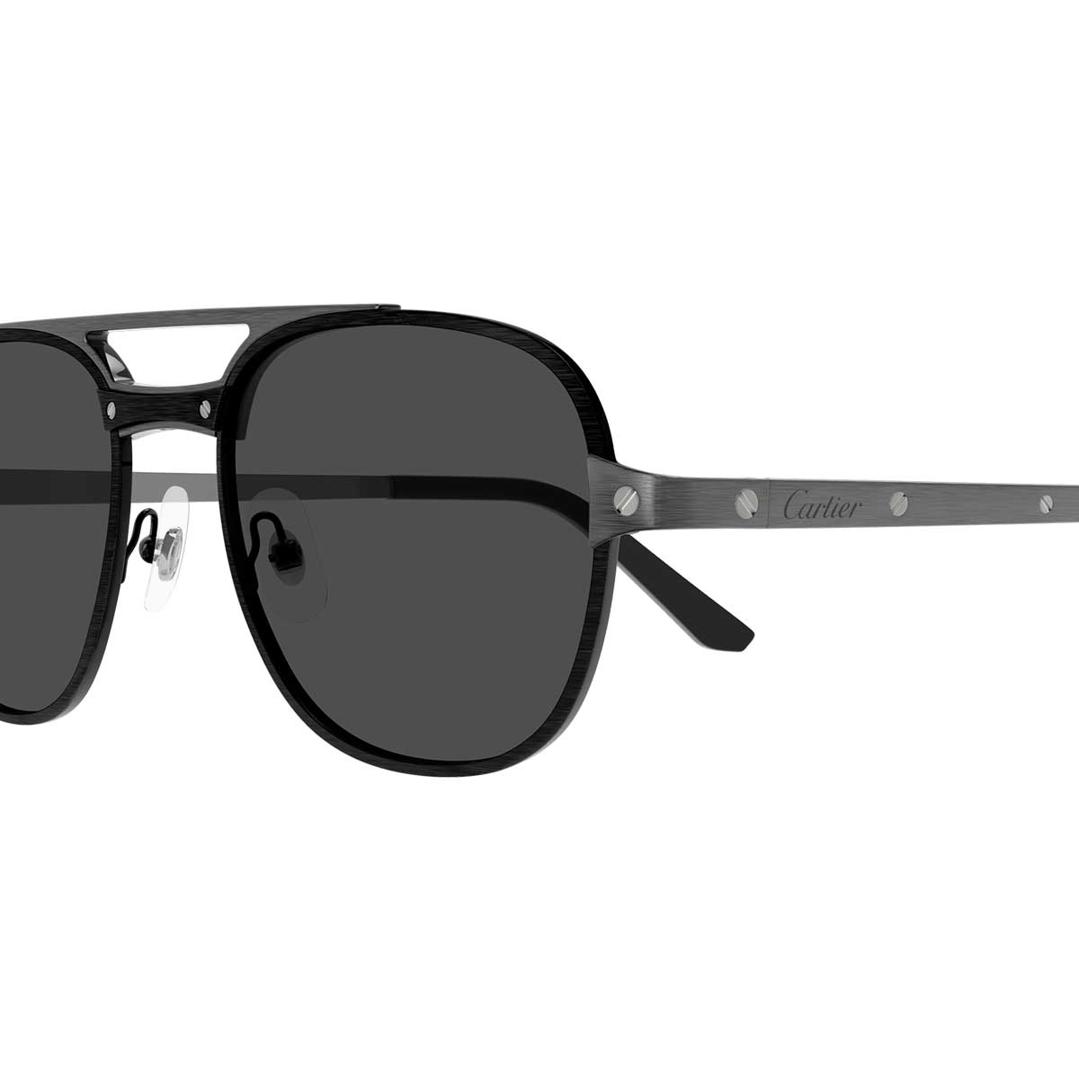 Cartier Occhiali da Sole CT0477S 002 NeroRutenio/Grigio Fumo Uomo Polarizzati 3