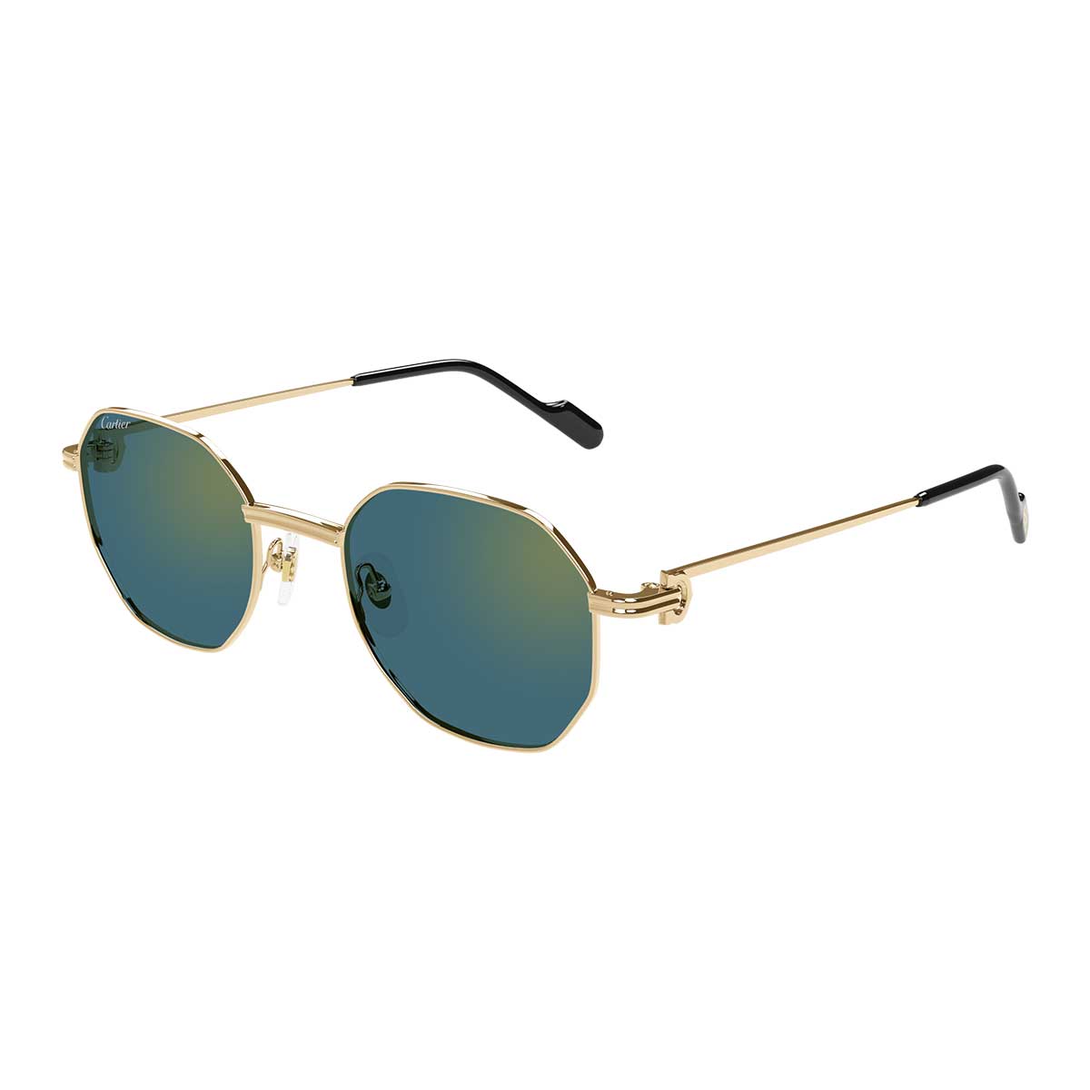 Cartier Occhiali da Sole CT0500S 003 Oro/Verde Unisex 2