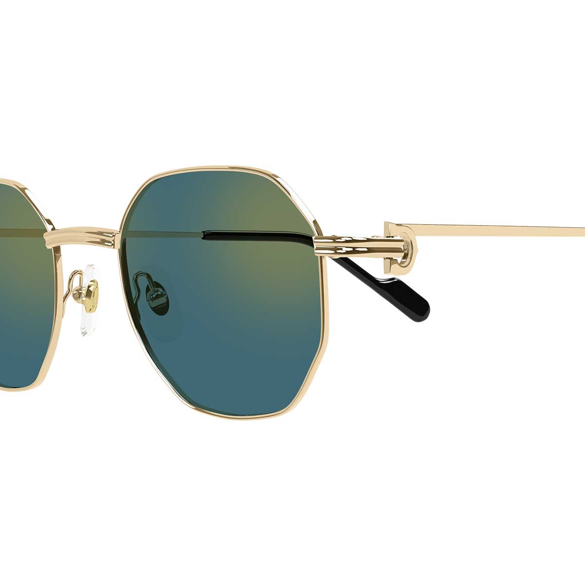 Cartier Occhiali da Sole CT0500S 003 Oro/Verde Unisex 3